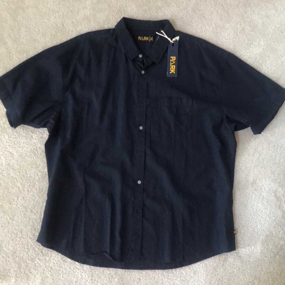 Mens 4XL linen blend shirt